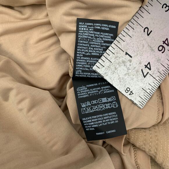 NWT Bebe Brown Gold Sequence Fit and Flare Short Formal Party Dress Medium - Picture 8 of 9